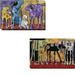 Cast of Characters & Looking for Trouble by Jenny Foster 2-Piece Premium Gallery-Wrapped Canvas Giclee Art Set - 16 x 24 x 1.5 in.