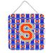 Carolines Treasures CJ1083-SDS66 Letter S Football Green Blue and Orange Wall or Door Hanging Prints 6x6 multicolor