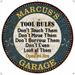 MARCUS S Garage Rules 14 Round Metal Sign Garage Wall Decor 100140015321