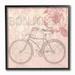 The Stupell Home Decor Collection Vintage Bonjour Bicycle Framed Giclee Wall Art