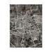 Trademark Fine Art Leeuwarden Netherlands City Map Black Canvas Art by Michael Tompsett