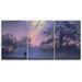 wall26 - 3 Piece Canvas Wall Art - Illustration - Man Standing Against The Milky Way Above Silhouetted Trees - Modern Home Art Stretched and Framed Ready to Hang - 24 x36 x3 Panels