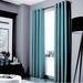 (#72) 1 Panel Light Blue Solid Thermal Foam Lined Blackout Heavy Thick Window Curtain Drapes Bronze Grommets 84 Length