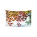 PHFZK Nature Scenery with Blue Sky Wall Art Home Decor Red Yellow Maple Leaves Autumn Tapestry Wall Hanging 60 X 40 Inches