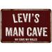 LEVI S Man Cave Red Grunge Sign Metal 8x12 Decor 208120003083