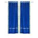 Blue Hand Crafted Grommet Top Sheer Sari Curtain Drape Panel - 43Wx63L - Piece
