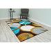 PREMIUM 3D Effect Hand Carved Thick Modern Contemporary Abstract Area Rug Design 1062 Mocha 4 X 5 3