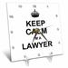 3dRose Keep Calm Im a Lawyer - funny law profession gift - job work pride Desk Clock 6 by 6-inch