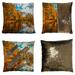 GCKG Beautiful Bule Sky Cloud Pillowcase Seasons Autumn Tree Leaves Reversible Mermaid Sequin Pillow Case Home Decor Cushion Cover 20x20 inches