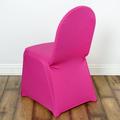 BalsaCircle Fuchsia Spandex Stretchable Banquet Solid Chair Covers Slipcovers