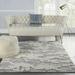 Nourison Textured Contemporary Abstract Ivory/Grey 4 x 6 Area Rug (4 x 6 )