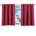 Collections Etc Short Blackout Window Curtain Panel Energy-Efficient Noise-Reducing and Light-Blocking Triple-Layer Technology Grommet Top Burgundy 56 X 45