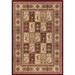 GAD Classic Collection Baykal Red Cream Traditional Area Rug - 5 3 x 7 7