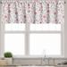 Ambesonne Candy Cane Window Valance Holiday Food 54 X 18 Red White Coconut