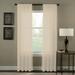 Curtainworks Trinity Crinkle Indoor Curtain Polyester Sheer Poletop Single Panel Oyster 51 x 120 Adult