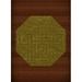 Dalyn Dover Area Rug DV13 Dv13 Avocado Squares Maze 12 x 12 Octagon