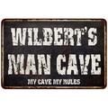 WILBERT S Man Cave Black Grunge Sign Home Decor Gift Cave Funny 108120004450