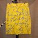 J. Crew Skirts | J. Crew Gladiola Citron Floral Pencil Skirt Size 4 | Color: Gray/Yellow | Size: 4