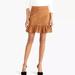 J. Crew Skirts | J Crew Faux Suede Ruffle Miniskirt | Color: Brown | Size: 8