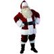 VERNASSA Mens Santa Claus Costume,Christmas Set Adult Fancy Dress Deluxe Velvet Santa Cosplay Costume Suit Red