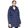 Orolay Women's Hoodie Down Coat Warm Winter Puffer Coat Navy XL