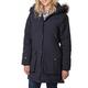 Rydale Ladies Malham Long Winter Coat Women's Padded Warm Faux Fur Hood Trim Jacket Navy