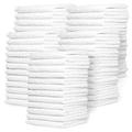 Zeppoli Wash Cloth Towels by Royal, 60-Pack, 100% Natural Cotton, 12 x 12, Soft and Absorbent, Machine Washable, White (60-Pack)