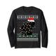 Black Cat Christmas Ugly Sweater Funny Santa Cat Langarmshirt