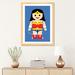 East Urban Home Toy Wonder Woman by Rafael Gomes - Graphic Art Print Paper/Metal in Blue/White/Yellow | 32 H x 24 W x 1 D in | Wayfair