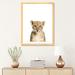 East Urban Home Baby Lion by Sisi & Seb - Photograph Print Paper/Metal in Brown/Green/White | 32 H x 24 W x 1 D in | Wayfair