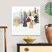 The Holiday Aisle® Christmas Chalet I by Victoria Borges - Painting Print on Canvas in Green | 24 H x 24 W x 1.25 D in | Wayfair