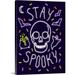 The Holiday Aisle® Neon Halloween II by Victoria Barnes - Textual Art Print on Canvas in White | 48 H x 36 W x 1.25 D in | Wayfair