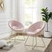 Papasan Chair - Mercer41 Clelie 28.35" Wide Velvet Papasan Chair Velvet in Pink | 33.07 H x 28.35 W x 22.83 D in | Wayfair