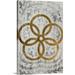 The Holiday Aisle® Five Golden Rings - Gold Leaf Holiday - Painting Print on Canvas Canvas, Wood in White | 36 H x 24 W x 1.25 D in | Wayfair