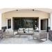 Joss & Main Tova 56" Wide Outdoor Loveseat w/ Cushions Metal in Gray | 25.67 H x 55.5 W x 33.5 D in | Wayfair 72502-GRS-D46026-2