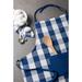 Gracie Oaks Wolsingham Checkered Chef Kitchen Apron Cotton in Gray/Blue | 28 W in | Wayfair C5B6169A9D6D41239FFE06A5F0899ECD