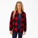 Dickies Women's Flannel High Pile Fleece Lined Chore Coat - English Red Buffalo Plaid Size XL (FJ175)