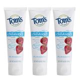 Tom s Of Maine Silly Strawberry Fluoride Free Toothpaste 3 Pack