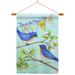 Breeze Decor Welcome Like Home 2-Sided Polyester 40" H x 28" W Flag set in Blue | 40 H x 28 W x 1 D in | Wayfair BD-SH-HS-100059-IP-BO-03-D-US14-AL