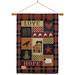 Breeze Decor Primitive Collage Love Hope 2-Sided Polyester 40" H x 28" W Flag set in Brown/Red | 40 H x 28 W x 1 D in | Wayfair