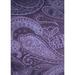 Blue/Indigo 0.35 in Indoor Area Rug - East Urban Home Paisley Blue/Light Violet Area Rug Polyester/Wool | 0.35 D in | Wayfair