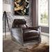 Armchair - 17 Stories 35" Wide Top Grain Leather Armchair Genuine Leather in Brown | 34 H x 35 W x 37 D in | Wayfair