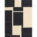 Black/White 60 x 0.35 in Indoor Area Rug - East Urban Home Abstract Black/Beige Area Rug Polyester/Wool | 60 W x 0.35 D in | Wayfair