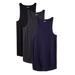 Men's Big & Tall Ribbed Cotton Tank Undershirt 3-Pack by KingSize in Assorted Basic (Size 7XL)
