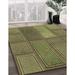 Brown/Green 60 x 0.35 in Indoor Area Rug - Ebern Designs Geometric Olive Green/Brown Area Rug Polyester/Wool | 60 W x 0.35 D in | Wayfair