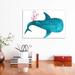 East Urban Home Whale Shark w/ Coral - Print Canvas in Blue | 12 H x 18 W x 1.5 D in | Wayfair A09D0E0EF2C840549878815BCAE29F78