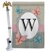 Breeze Decor Butterflies Initial 2-Sided Polyester 40 x 28 Flag Set in Gray | 40 H x 28 W x 4 D in | Wayfair BD-BG-HS-130153-IP-BO-02-D-US14-BD