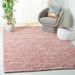 Pink 96 x 1 in Indoor Area Rug - Bungalow Rose Godsey Striped Handmade Shag Area Rug Polyester/Wool/Cotton/Jute & Sisal | 96 W x 1 D in | Wayfair