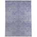 Dakota Fields Rio Low Pile Carpet Straight Rectangular Chair Mat in Gray/White/Blue | 96 W x 120 D in | Wayfair F8F02D24B94F42808C423C56270F573A
