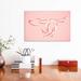 East Urban Home Running Dog Sketch by Toru Sanogawa - Painting Print Canvas in Pink | 12 H x 18 W x 1.5 D in | Wayfair